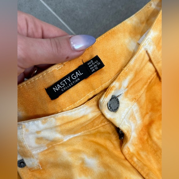 NWT Tie Dye Denim Pocket Detail Cargo Jean size 8 - Picture 5 of 6